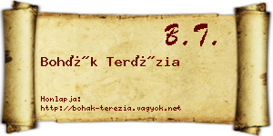 Bohák Terézia névjegykártya