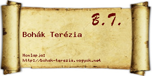 Bohák Terézia névjegykártya