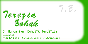 terezia bohak business card